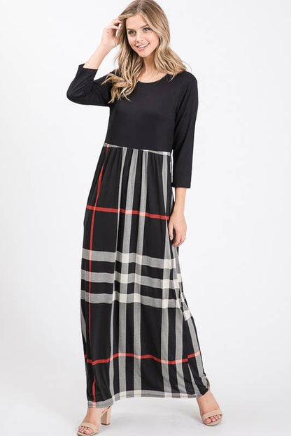 Renee' Plaid Maxi Dress | 2FruitBearers