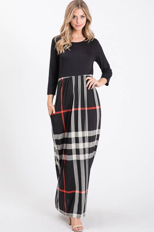 Renee' Plaid Maxi Dress | 2FruitBearers