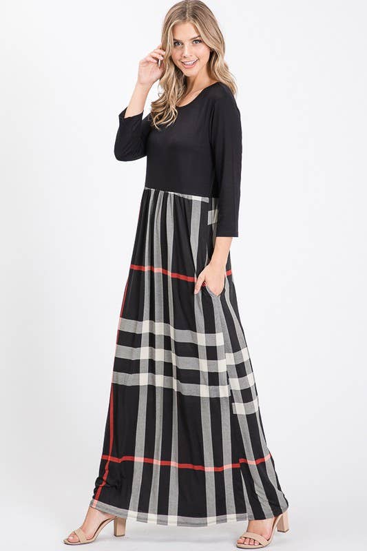 Renee' Plaid Maxi Dress | 2FruitBearers