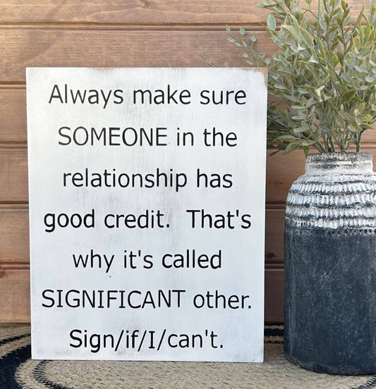 Significant Other - Funny Rustic Wood Sign | 2FruitBearers