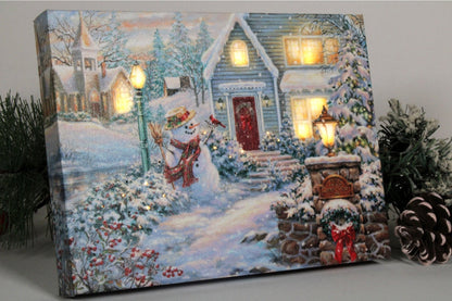 Silent Night Lane 8x6 Lighted Tabletop Canvas | 2FruitBearers