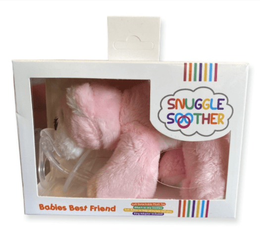 Snuggle Soother Baby Pink Bear - Comforter/pacifier clip | 2FruitBearers