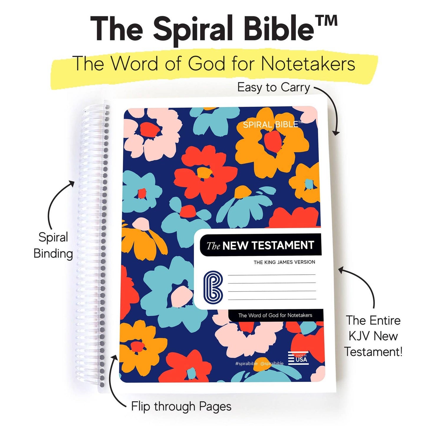 Spiral Bible™ - KJV New Testament - Floral | 2FruitBearers