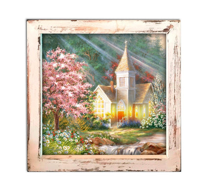 Spring Chapel Lighted Shadow Box | 2FruitBearers