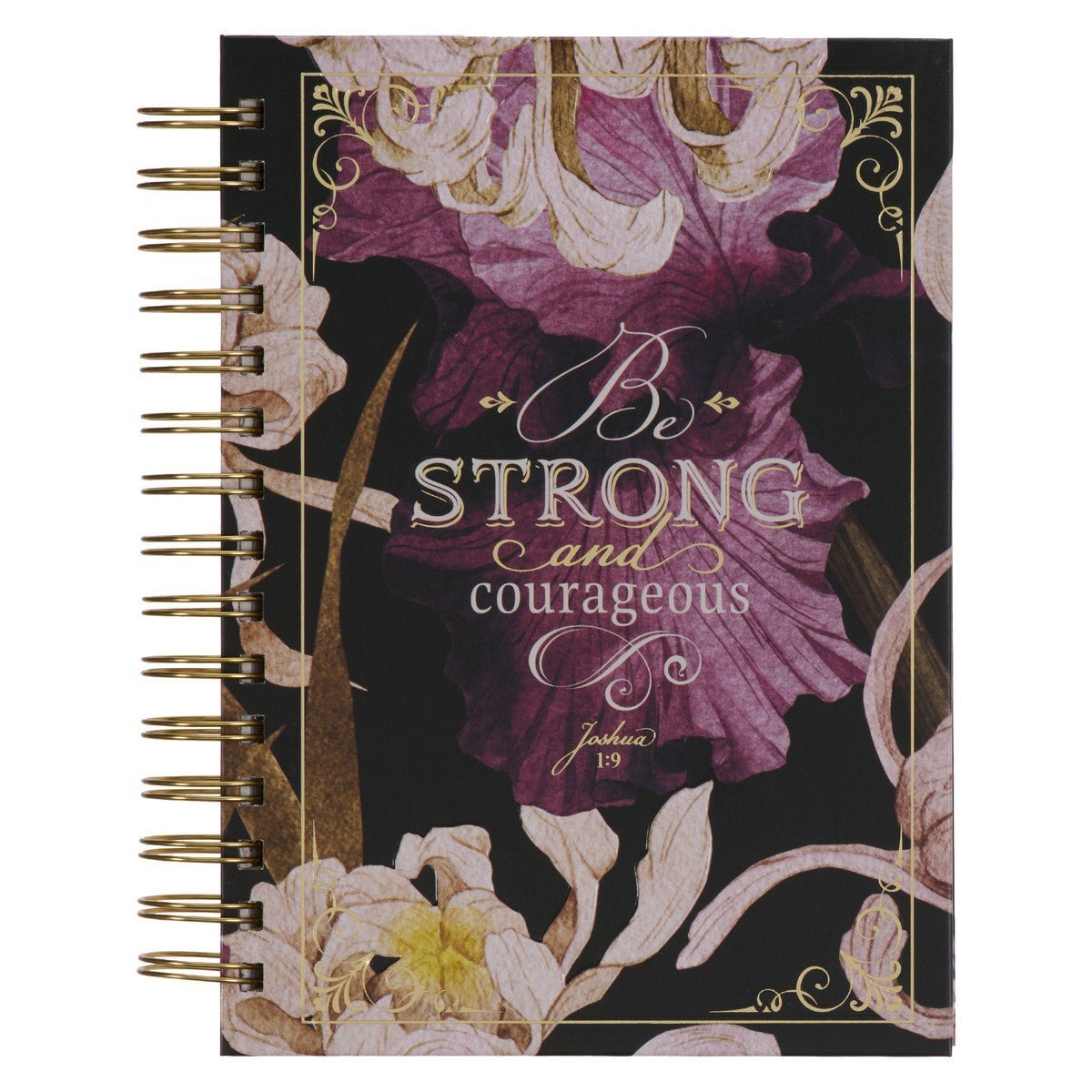 Strong and Courageous Topaz Pink Wire bound Journal - Joshua 1:9 | 2FruitBearers