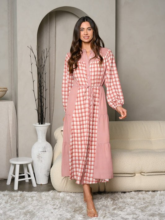 Texas Gingham Plaid Print Maxi Dress | 2FruitBearers