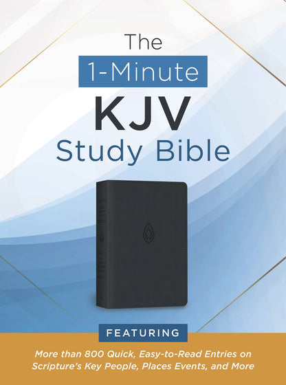 The 1-Minute KJV Study Bible (Pewter Blue) | 2FruitBearers