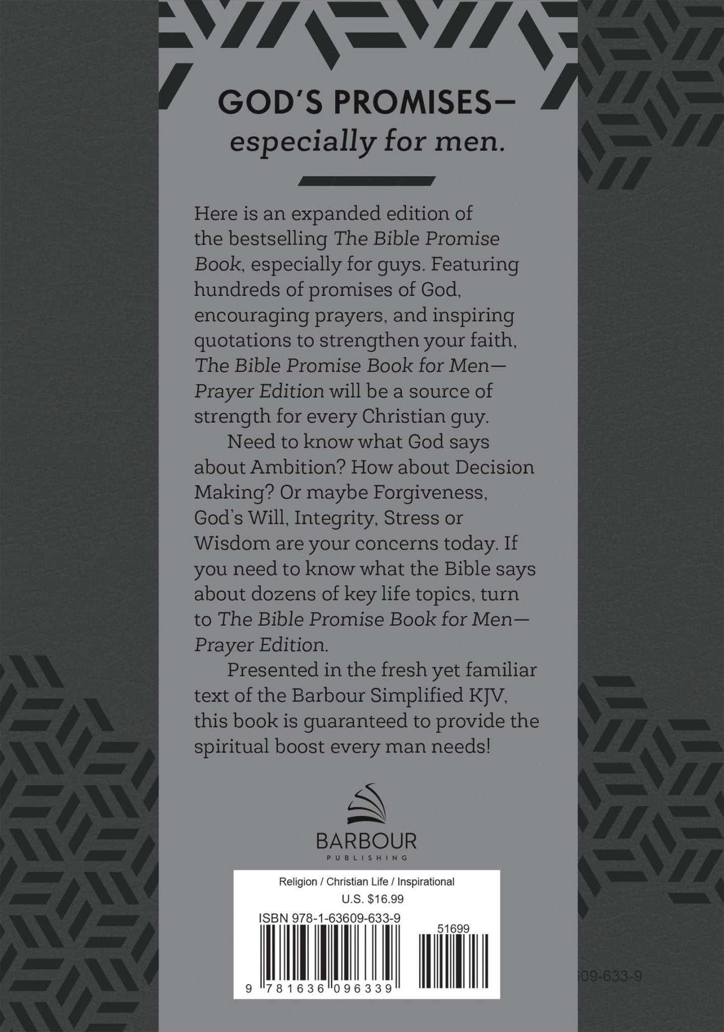 The Bible Promise Book for Men - Barbour SKJV Prayer Edition | 2FruitBearers