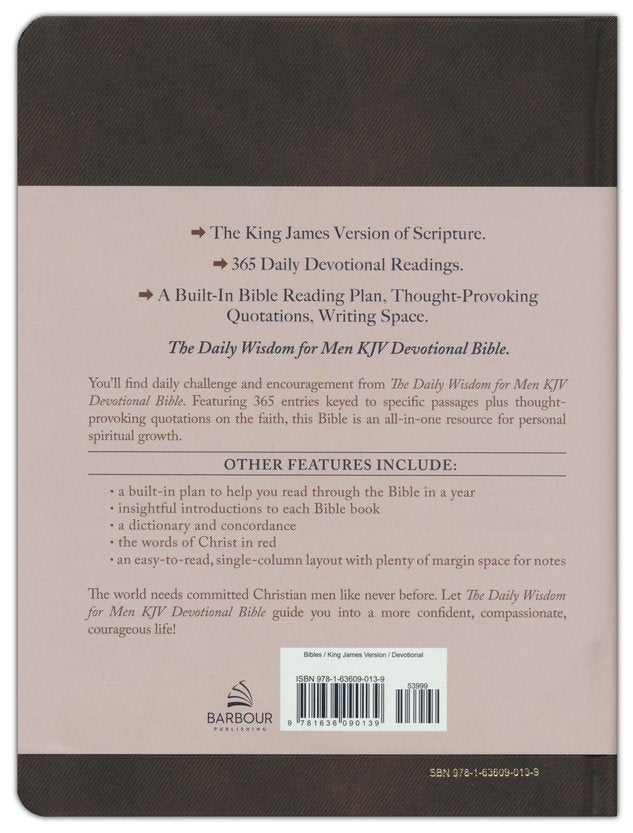 The Daily Wisdom for Men KJV Devotional Bible | 2FruitBearers