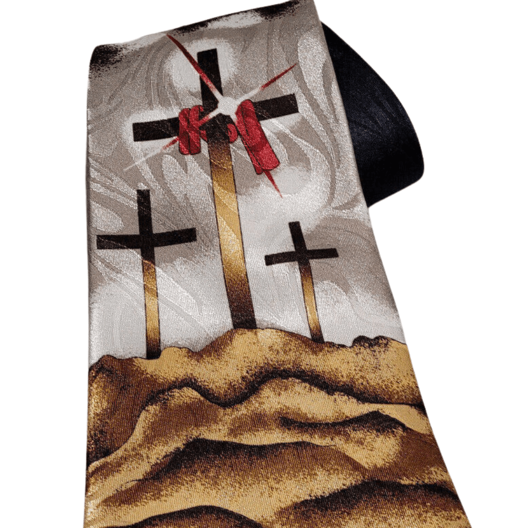 Three Crosses with Twinkle Polyester Tie | 2FruitBearers
