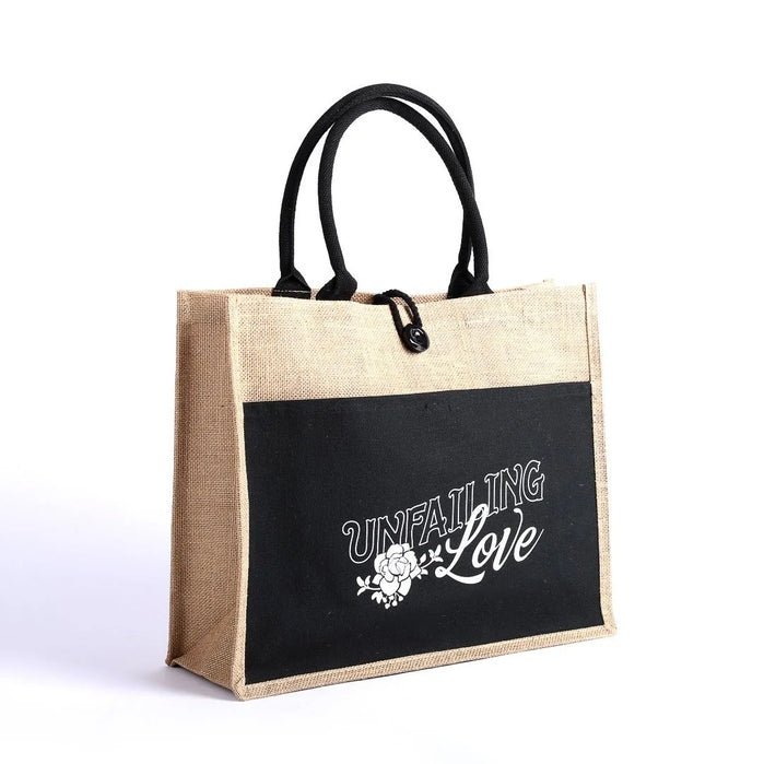 Unfailing Love Jute Tote Bag | 2FruitBearers