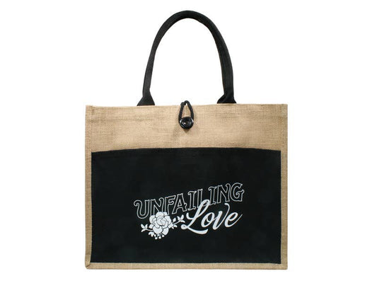 Unfailing Love Jute Tote Bag | 2FruitBearers