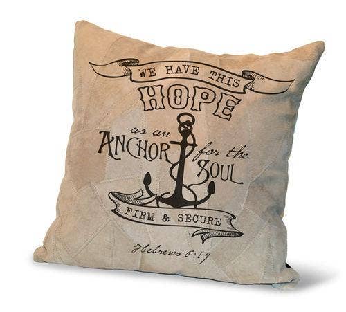 We Have This Hope Recycled Leather Pillow | 2FruitBearers
